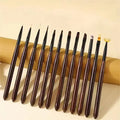 Wholesale New Sandalwood Nail Brush Set Tool Gradient Halo Dye Staying Wire Color Drawing Brush Light Gradient Nail Art Pen