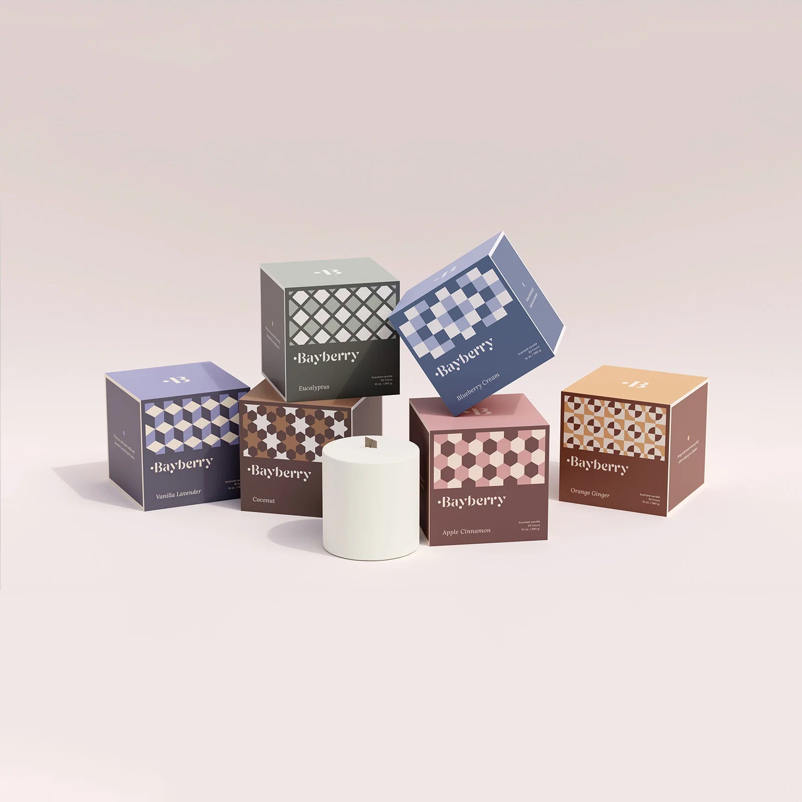 Customized Textured Matt Fancy Art Paper Foldable Candle Gift Box with Inserts Candle Packaging Boxes for Candle Jar