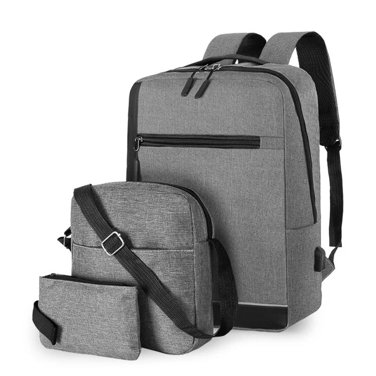 Hot Selling Fashion School Backpacks with USB Port Waterproof  Bag and Travel Luggage Set 3pcs for Students Business Use