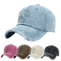 Simple Plain Hat Washed Distressed Cotton Dad Hat Baseball Cap Adjustable Polo Trucker Unisex Customizable Embroidery