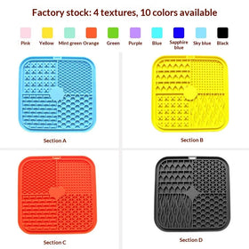 Custom Logo Eco-Friendly Pet Licking Pad Anti-Choking Slow Feeding Mat for Dogs & Cats Food Accessory