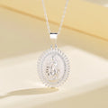 AAA Cubic Zirconia Micro Inlay Religious Sculpture Stainless Steel S925 Sterling Silver Necklace Moissanite Diamond Inlay Chain