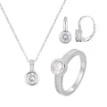 POLIVA 925 Sterling Silver Fashion Jewellery Sets Rhodium Plated Diamond Wedding CZ Gold Plated with Zircon Main Stone for Gifts