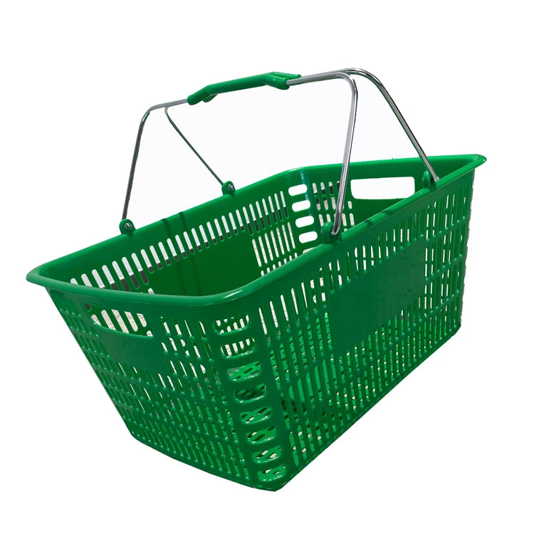 Cosmetic Shop Display two handle shopping basket plastic shopping baskets