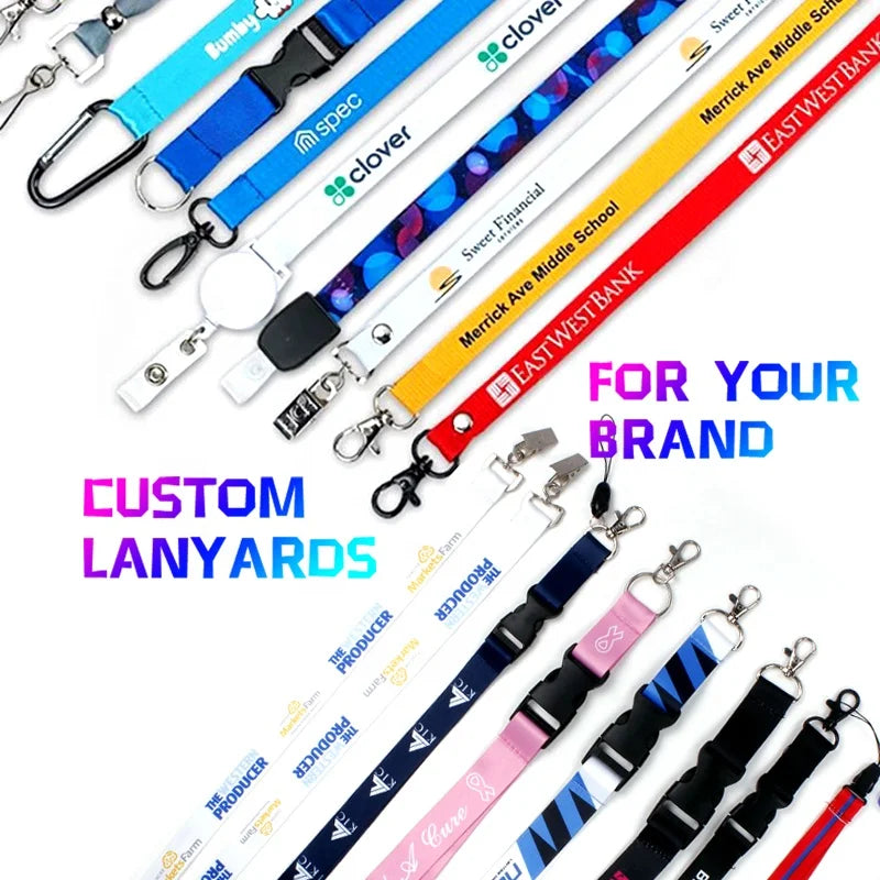 High Quality Cheap Custom Sublimation Polyester Blank Logo Personalized Lanyard With Metal Clip Factory Supply