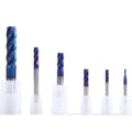 HRC65 4 Flute Corner Radius End Mill Nano Blue Coated Solid Carbide Radius End Milling Cutter for Hard Steel Machining