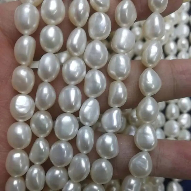 Real Natural AAA 8-9mm Baroque Shape Cultured Freshwater Loose Pearls for Jewelry Making