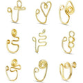 Newest African Nose Cuff Non Piercing Jewelry Gold Nose Cuff Clip on Nose Ring for Women Girls