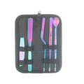 (ALCT-ST105) in Stock Small PU Leather Zipper Bag for Chef Tools 5 Slots Kit Portable Tools Bag for Travel No Tools Included