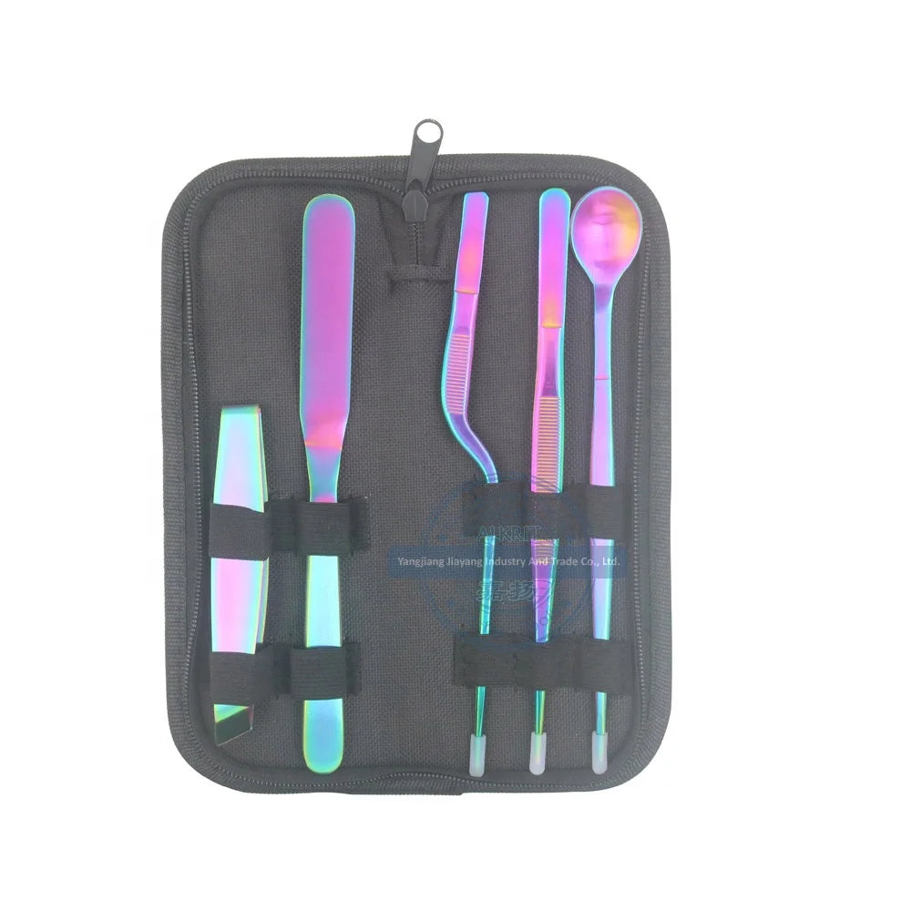 (ALCT-ST105) in Stock Small PU Leather Zipper Bag for Chef Tools 5 Slots Kit Portable Tools Bag for Travel No Tools Included