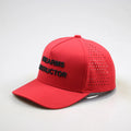Custom 5 Panel Curved Brim Golf Hat Waterproof Jersey & Terry Fabric Fruit Pattern with Laser Cut Hole Street Style Baseball Cap