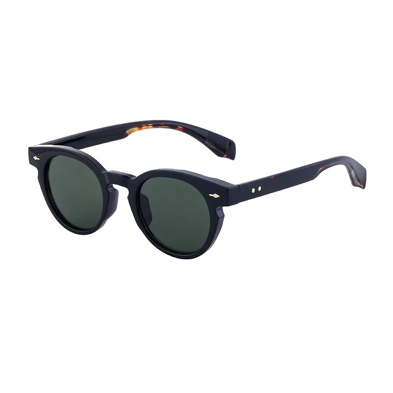 2024 Fashion Oval Frame Sunglasses for Men Women Personalized Sun Glasses Red Blue Gray PC/Plastic Sunscreen Rice Nail Design
