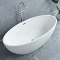 New Hot Sale Acrylic Freestanding Bathtub Modern Design White Portable Eco-Friendly Soaking Whirlpool Tub with Drainer