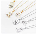 Dainty Singoli Stainless Steel Gold Nurse Doctor Stethoscope Necklace Cartoon Smooth Hollowed Pendant Jewelry Doctor Day Gift