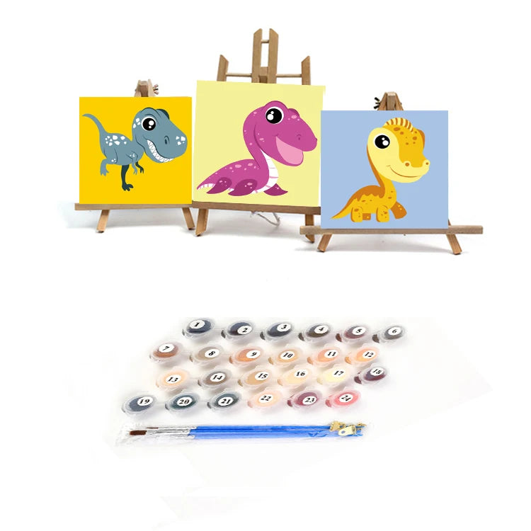 DIY Paint by Number Animal Art Oil Painting by Numbers Handmade Kids Living Room Decorative Hanging Pictures Children Gift