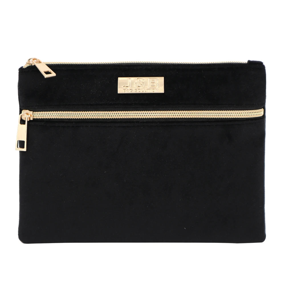 2021 Velvet Cosmetic Bag Organizer Pouch Double Zipper Custom Logo Travel Velvet Gift Pouch for Jewelry Makeup MegaBDM