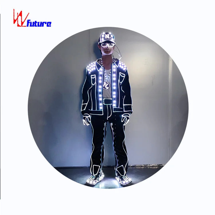 Future Programming Control Full Color Color Luminescent Clothing Handsome Fashionable Male Clothing Singer Stage Costumes Adults