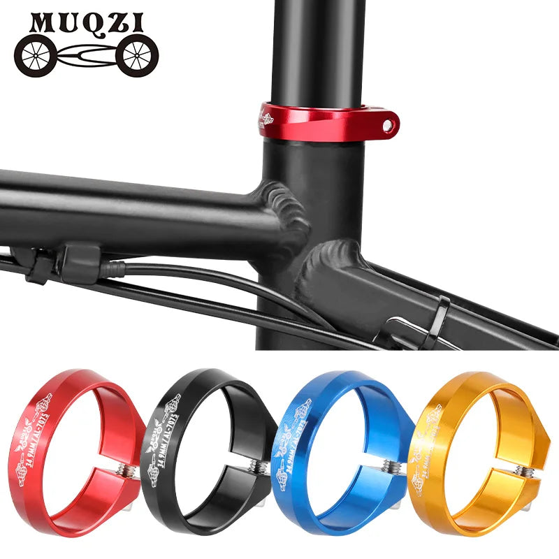 MUQZI Bike Seatpost Clamps Aluminium Alloy CNC 34.9 mm Bicycle Seat Post Clamp