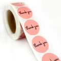 Fast Shipment Custom Wholesale 500 Pieces Per Roll Flower Round Thank You Stickers Labels for Small Business