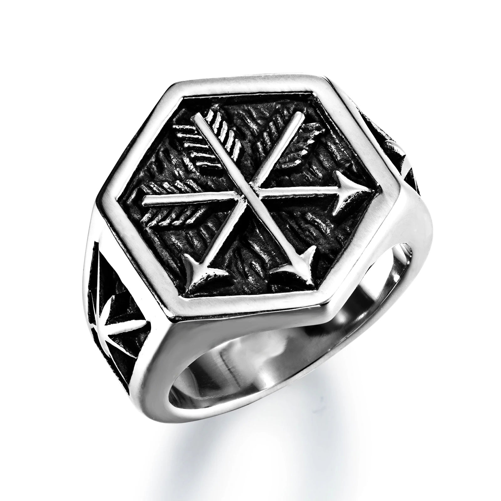 2022 Factory Wholesale Stock Hot Sale Fashion Stainless Steel Men Silver Color Ring Jewelry