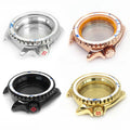 Custom Logo Stainless Steel 42mm Watch Case with Shiny Ceramic Bezel SKX007 Diver Set for NH35 36 Movement Watch Parts Fit