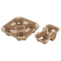 Custom Paper Cup Holder Tray Coffee Paper Cup Carrier Biodegradable Pulp Fiber 4 Cup Drink Carrier Tray