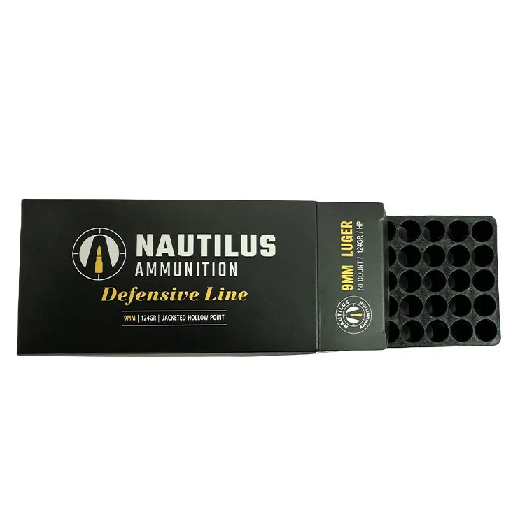 Nautilus Ammunition Custom Design Coated Paper 9mm 124GR Ammo Boxes Packaging With Tray up to 20% Off
