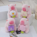 Kawaii Pink Capybara Plush Keychain Stuffed Animals Toys Cute Capybara Doll Plushie Keychains Capybara Toy Bag Backpack Pendant
