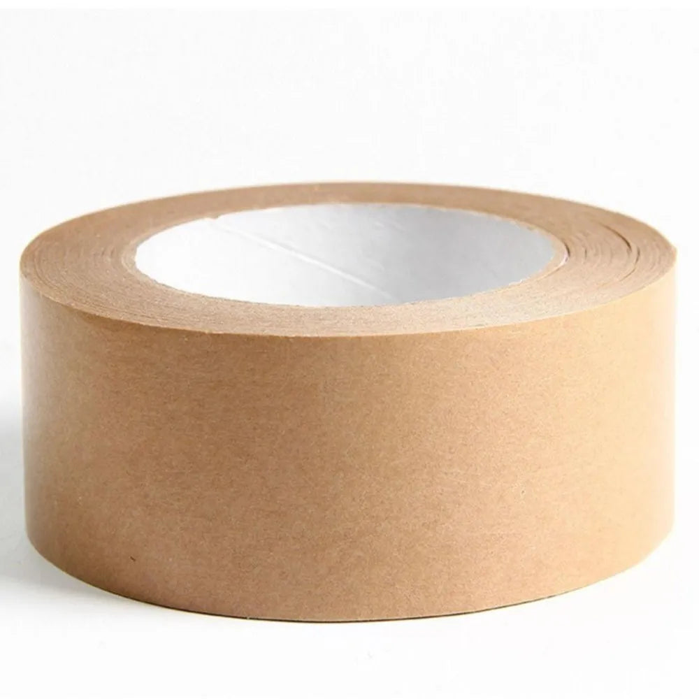 JASTOM Custom Logo Kraft Paper Tape Pressure Sensitive Packing Tape for Box Sealing Kraft Paper Customize Packaging
