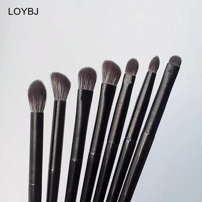 LOYBJ Eyes Makeup Brushes Soft Synthetic Hair Wood Handle Blending & Detail Eyeshadow Nose Shadow Powder Cosmetic Tools