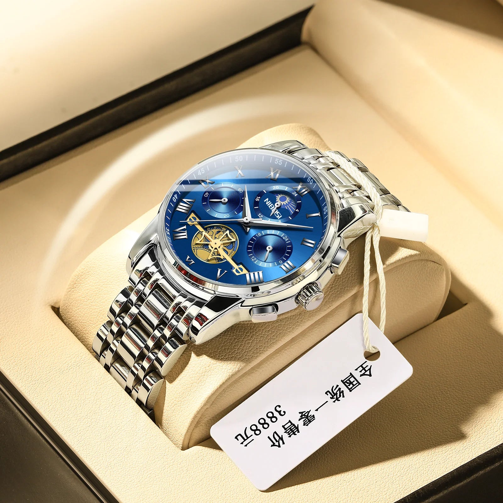 NIBOSI 2507 Men Analog Quartz Wristwatch Stainless Steel Relojes Hombre Elegance Watches