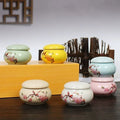Small Ceramic Mini Jar with Lid 15g pink Opal White Porcelain Cosmetic Cream Empty 1 oz Cookie Packaging Glass Jar with Lid