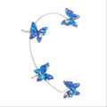 Butterfly Ear Clip Ear Hook Integrated Earrings Personality European and American Style Sequin Non-Pierced Earrings Ear Hook