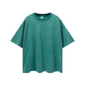 Yali OEM Summer Custom Embroidered T-shirt Washed Acid Vintage Blank Cotton Oversize Tshirt logo