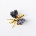 HZ 2025 Semi-Precious Stone Butterfly Necklace Clear Crystal Butterfly Necklace For Women Gift