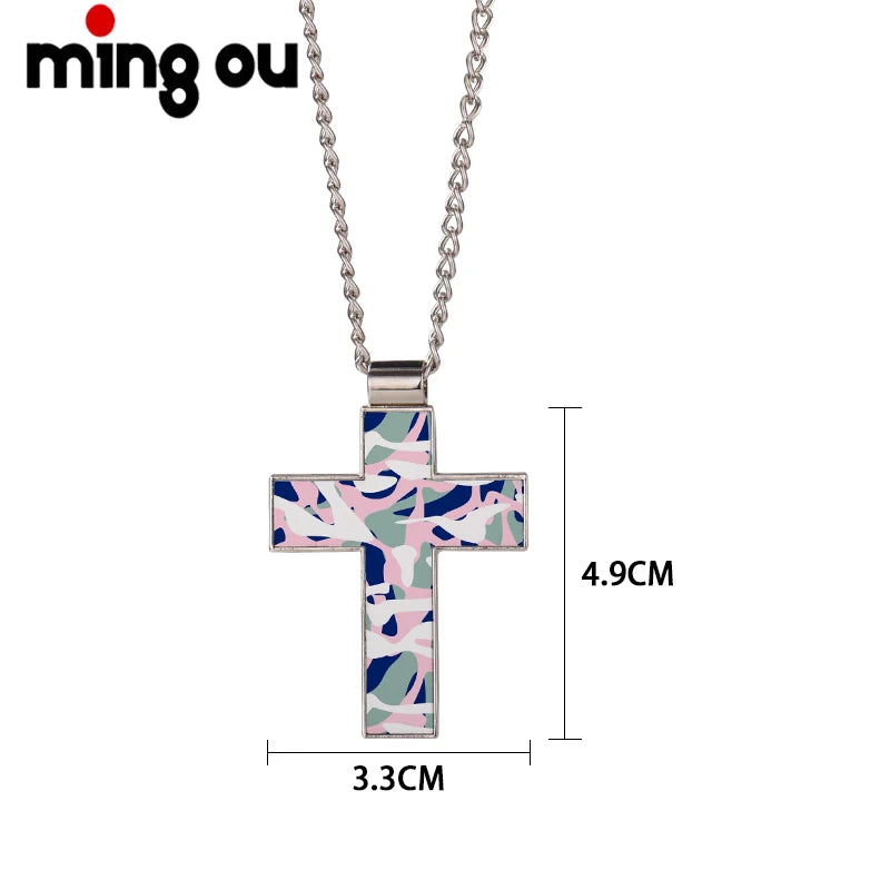 7-day Dispatch Jewelry Necklace Pendant Sublimation Metal Cross Necklace True to Design