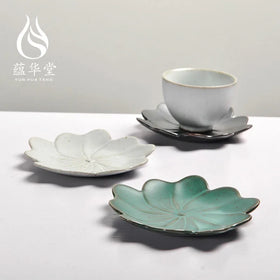 Creative Japanese Style Pottery Coasters Handmade Retro coaster Porcelain Kung Fu Tea Set Heat Proof Mat Saucer