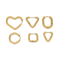 Wholesale Fashion Jewelry Stainless Steel Heart Hoop Earrings Triangle Women Crafts Diy Handcrafts Accessories