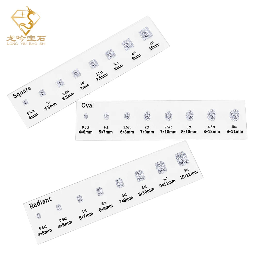 Loose 5A Gemstone Zircon Radiant Cut Diamond Size Charts & Diamond Color Charts