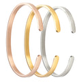 Wholesale Custom Glossy Engraved Letters DIY C-Shaped Open Bracelets Stainless Steel Wristbands with Personalized Jewelry
