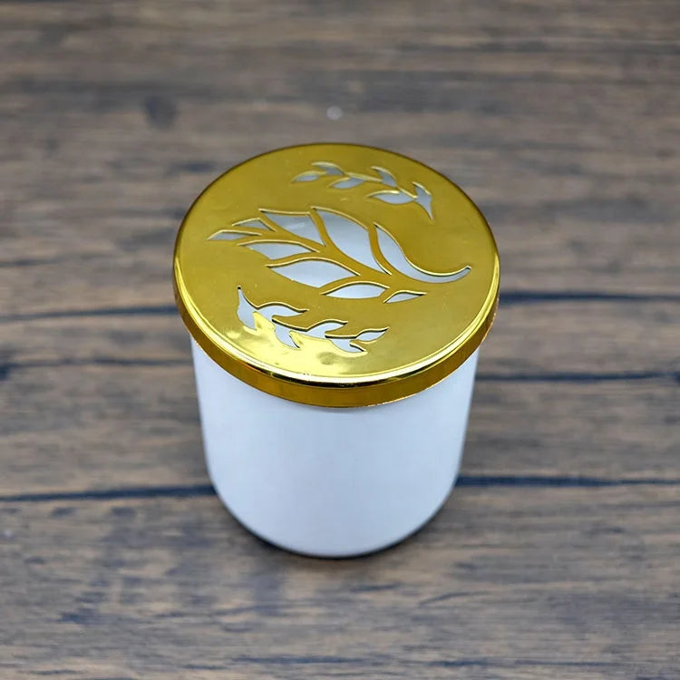 Colored Glass Scented Pray Blessing Glass Jar with Metal Lid for Soy Wax Pray Blessing Making