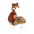 New Arrival Rhinestone Fox Women Brooches Enamel Animal Pin Brooch 6 Colors Available Winter Design Coat Jewelry