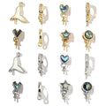 Beimai OEM Cubic Zirconia Charms for Jewelry Making Fishtail Shell Pearl Heart Moon DIY Jewelry Accessories