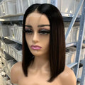 Wholesale Kim K 2x6 Lace Closure Bob Wigs 180% Density Natural Black Color Straight Hair Virgin Human Hair for Black Women