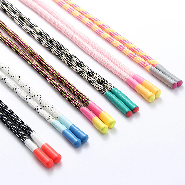 New Wholesale Drawstring Hoodies With Braided Cord Draw Cords Metal Flat Cords for Hoodies Shoes Bags Packaging