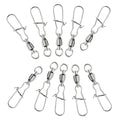 Duolock Snap Stainless Steel Fishing Connector Ball Bearing Swivels for Hook for Varying Angles and Depths