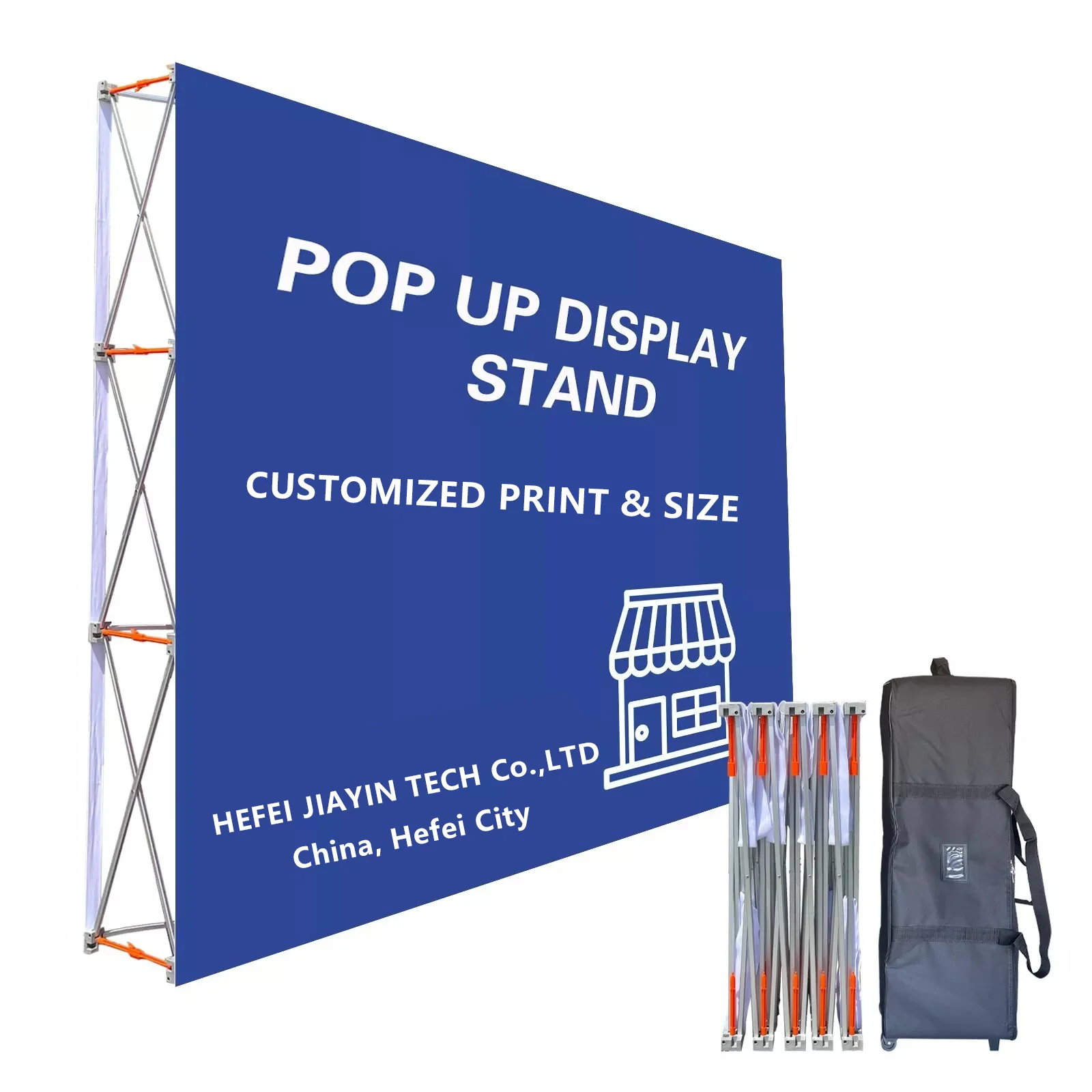 Promotion Custom Fabric Pop-up Booth Display Stand Portable Pennant Velcro Backdrop Customizable Pop-up Backdrop Advertising