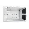 Bathroom 2 Sided Skirt Bath Tub Modern Two Person Hydrotherapy Bathtub for Sale Apron Acrylic Rectangle Hydromassage Bathtub