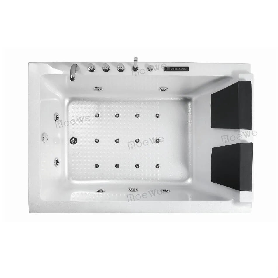 Bathroom 2 Sided Skirt Bath Tub Modern Two Person Hydrotherapy Bathtub for Sale Apron Acrylic Rectangle Hydromassage Bathtub
