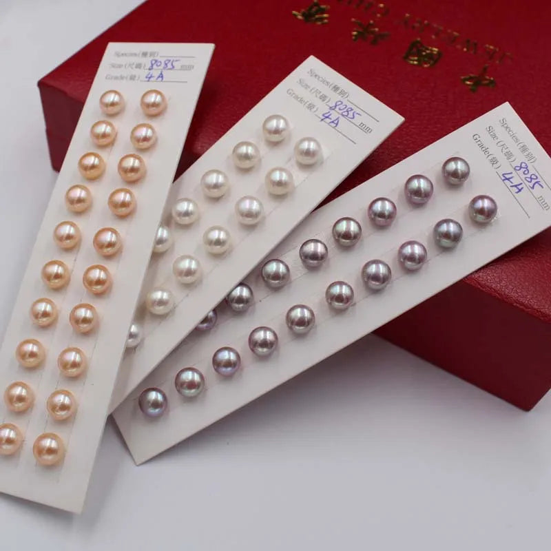 Factory Direct Sale 4A Shiny Color Half Hole Natural Fresh Water Pearl Disc Loose Bead Bread Disc Beads for Earring Stud Jewelry